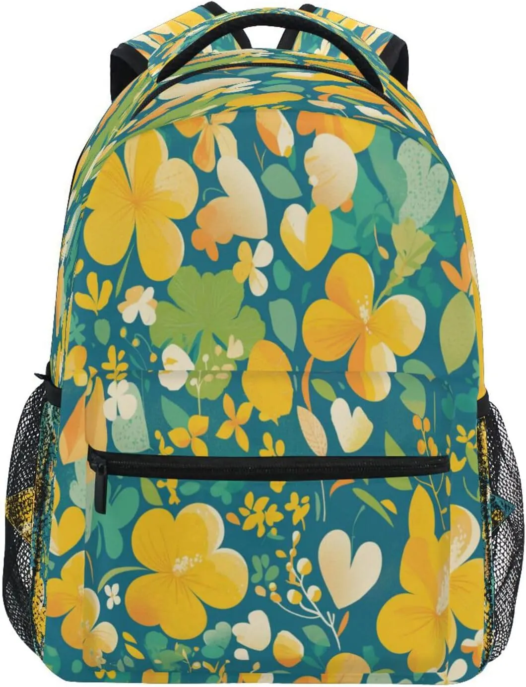 Cute Backpack for Teenager Waterproof School Book Bag with Chest Strap for College Work Begonia Style