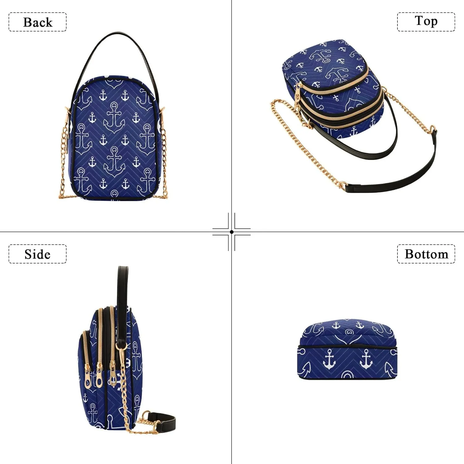 Cute Cow Sunflowers Plaid Quilted Crossbody Purse Crossbody Travel Bags for Women