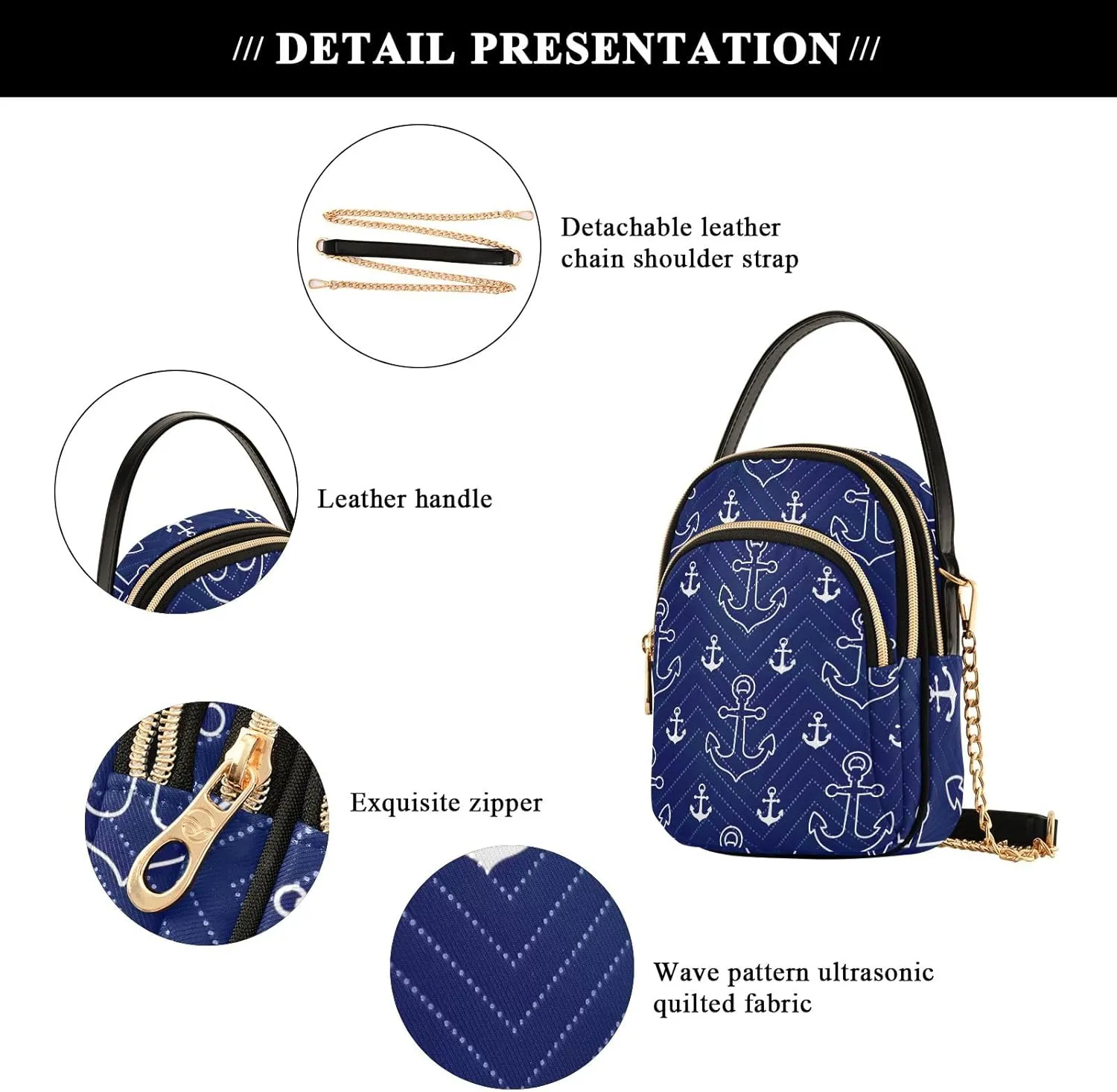 Cute Cow Sunflowers Plaid Quilted Crossbody Purse Crossbody Travel Bags for Women