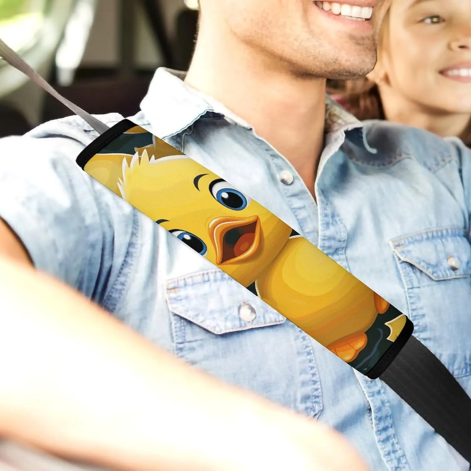 Cute Duck Animal Auto Seat Belt Cover 2PCS Universal Car Seat Belt Shoulder Protector Pad, Protect Your Shoulders and Neck for Car Seat Belt, Shoulder Bag, Backpack