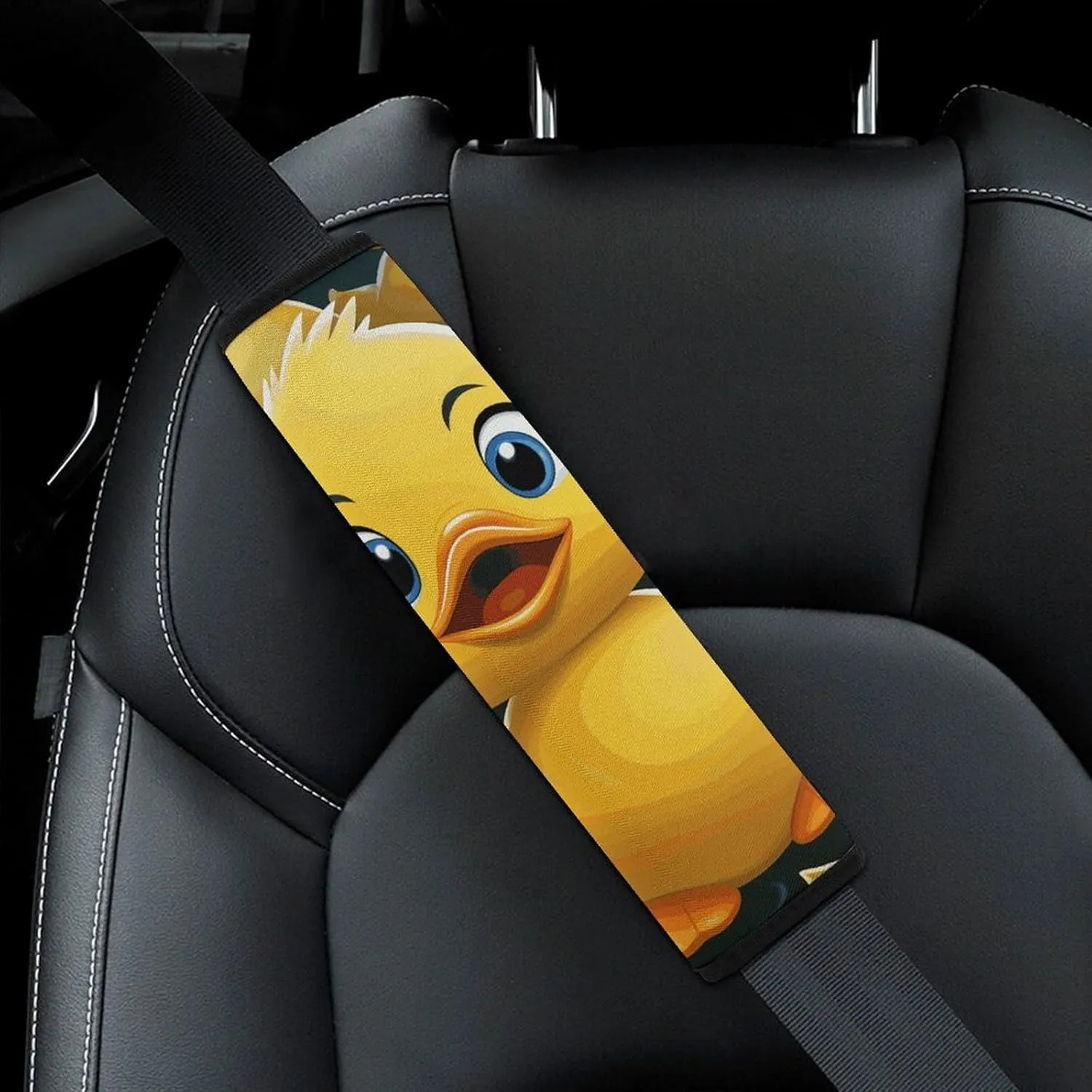 Cute Duck Animal Auto Seat Belt Cover 2PCS Universal Car Seat Belt Shoulder Protector Pad, Protect Your Shoulders and Neck for Car Seat Belt, Shoulder Bag, Backpack