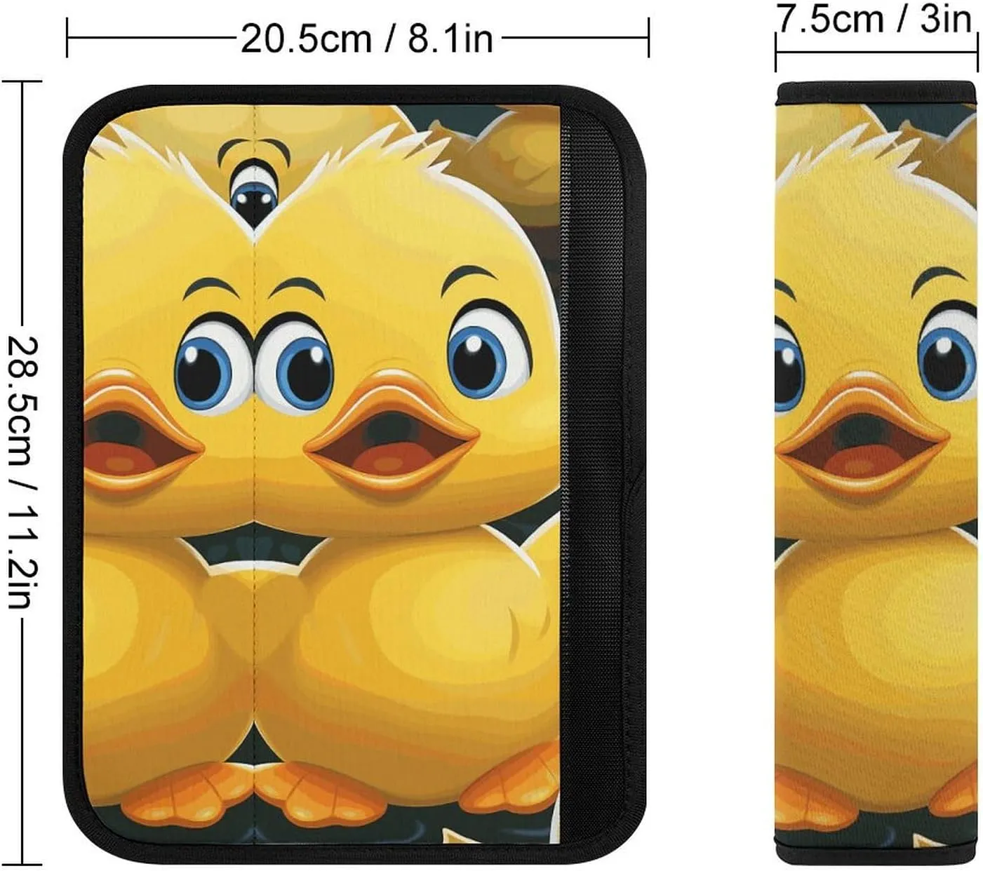 Cute Duck Animal Auto Seat Belt Cover 2PCS Universal Car Seat Belt Shoulder Protector Pad, Protect Your Shoulders and Neck for Car Seat Belt, Shoulder Bag, Backpack