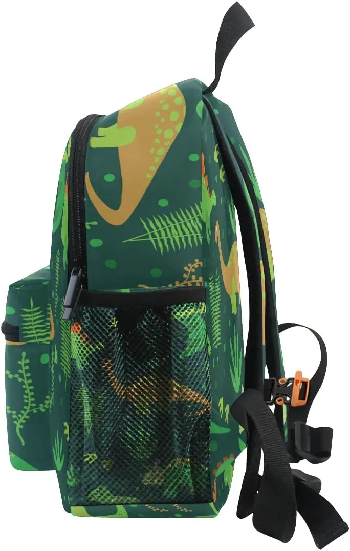 Cute Kids Back Pack Custom Preschool Backpack,Personalized Backpack with Name/Text Toddler Backpack Green Dinosaurs Kindergarten Book Bag Practical and Durable Daycare Bag for Travel,Toys
