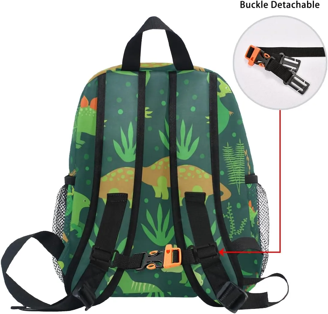 Cute Kids Back Pack Custom Preschool Backpack,Personalized Backpack with Name/Text Toddler Backpack Green Dinosaurs Kindergarten Book Bag Practical and Durable Daycare Bag for Travel,Toys