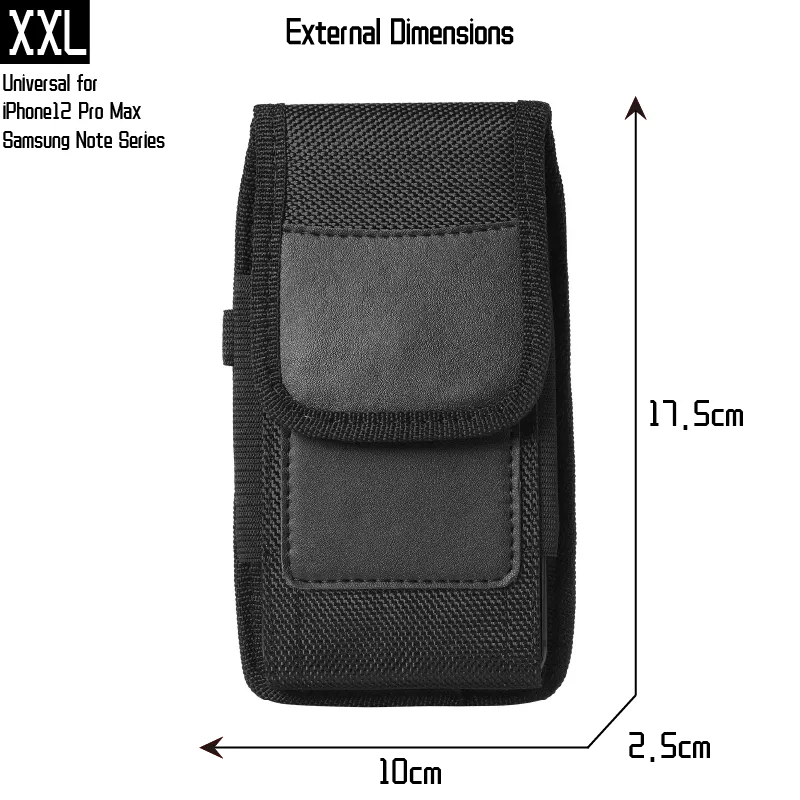 Cyflymder Mobile Phone Waist Bag Men Women Small Nylon Cell Phone Holster Storage Waist Fanny Pack Purse with Belt Loop Bum Bag 4 Size