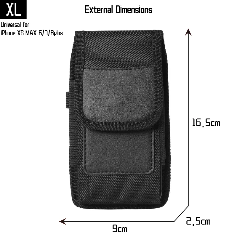 Cyflymder Mobile Phone Waist Bag Men Women Small Nylon Cell Phone Holster Storage Waist Fanny Pack Purse with Belt Loop Bum Bag 4 Size
