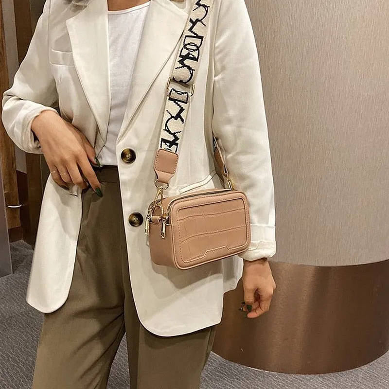 Cyflymder Retro Waist Bag PU Leather Fanny Pack Shoulder Bag Ladies Alligator Pattern Waist Pack Women Belt Bag Multifunctional Chest Bag