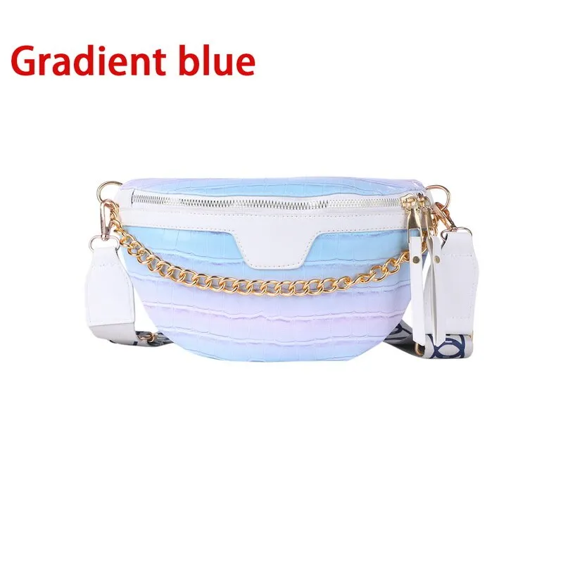 Cyflymder Retro Waist Bag PU Leather Fanny Pack Shoulder Bag Ladies Alligator Pattern Waist Pack Women Belt Bag Multifunctional Chest Bag