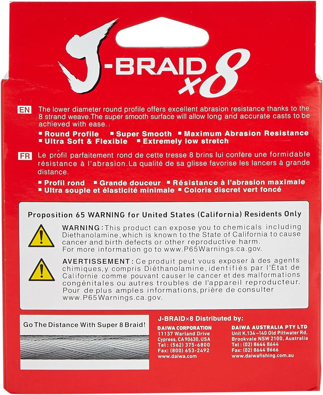Daiwa J-Braid 300M 8-Strand Woven Round Braid Line