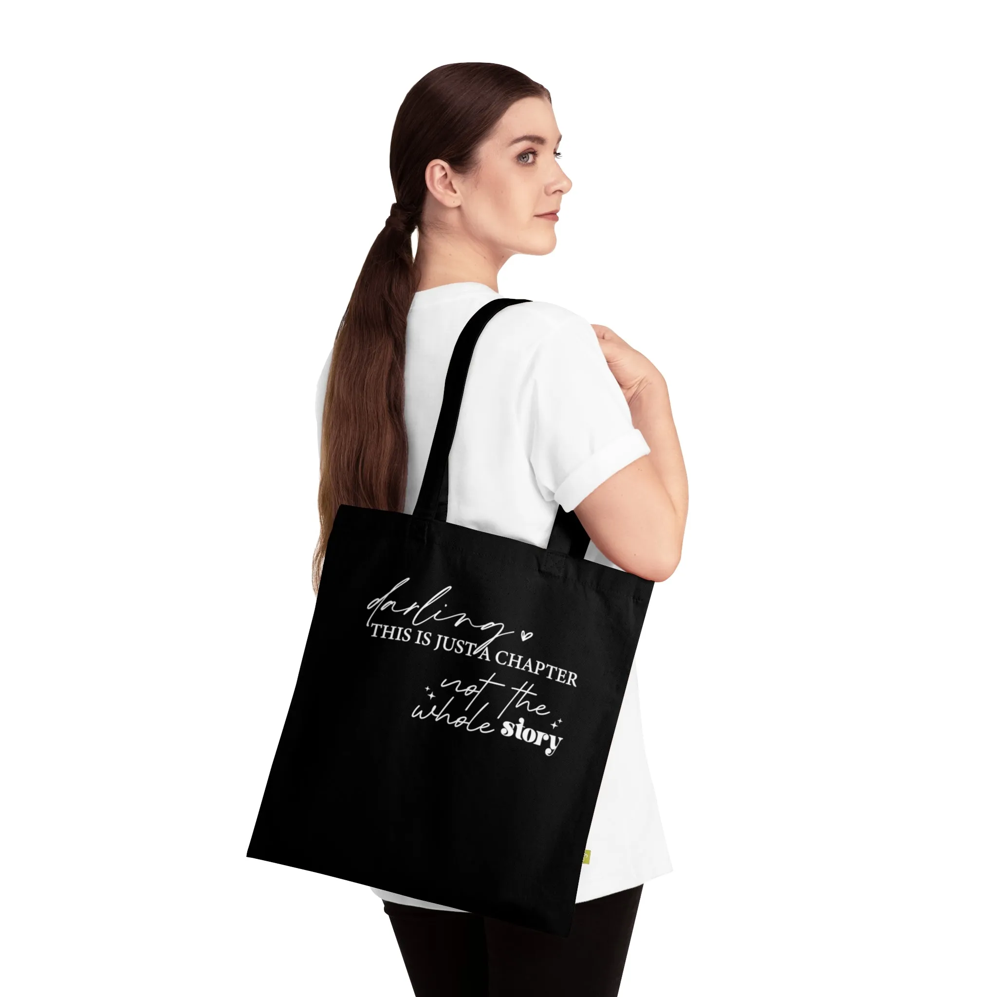 Darling This is Just a Chapter, Organic Tote (Colorful), Printed