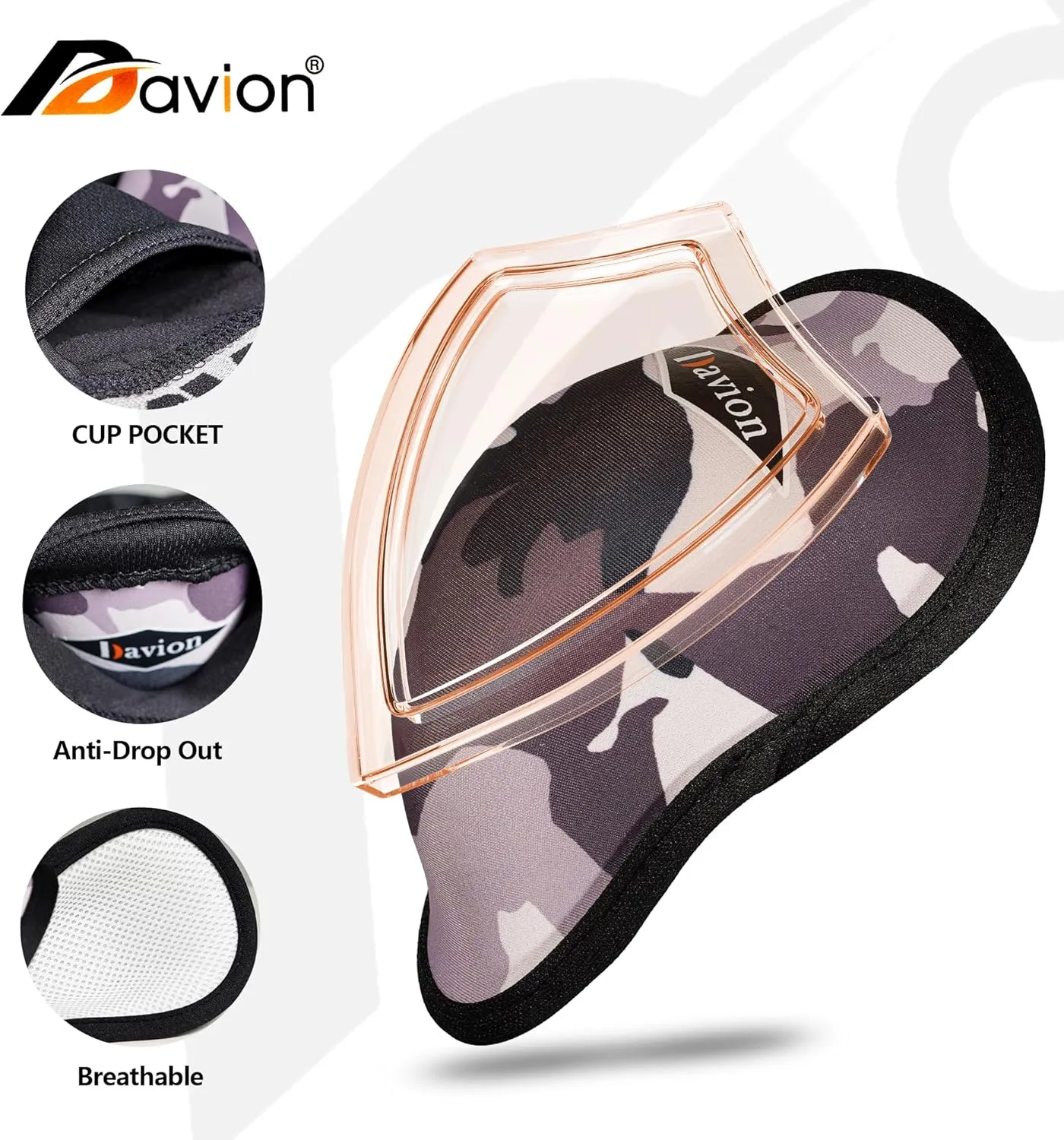 Davion 2 Packs Boys Baseball Sliding Padded Compression Shorts with 2 Athletic Cups Youth Underwear for Football, Lacrosse