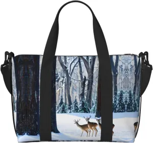 Deers Picture Printingtravel Gym Bag For Tote Bag Carry On Luggage Sport Duffle