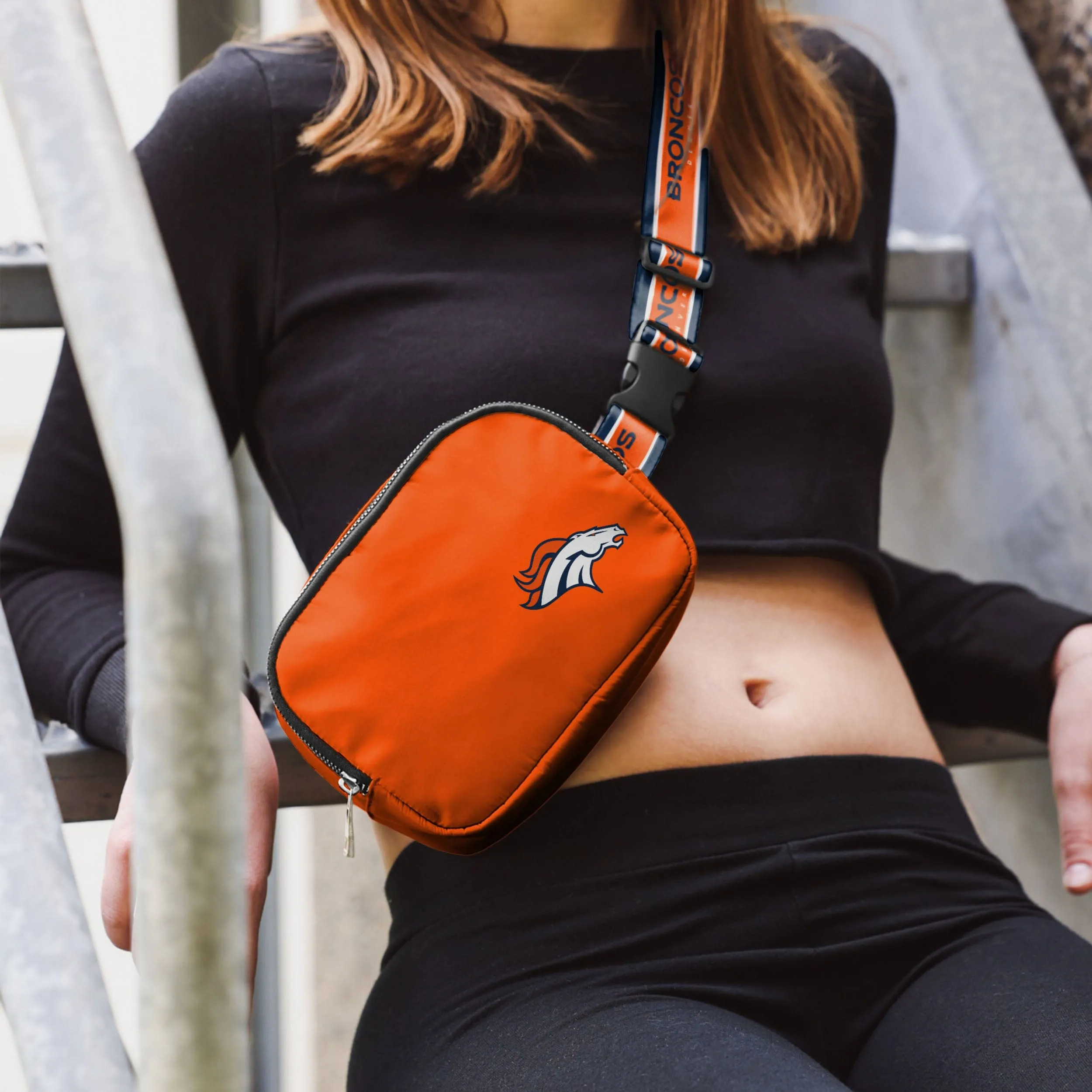 Denver Broncos Team Wordmark Crossbody Belt Bag