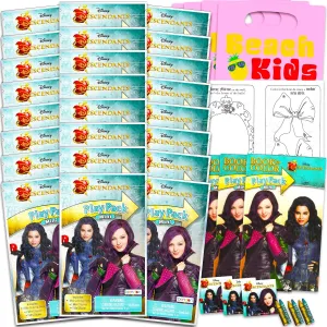 Descendants Mini Party Favors Set - Bundle with 24 Descendants Play Packs with Coloring Pages, Stickers, More | Descendants Party Supplies