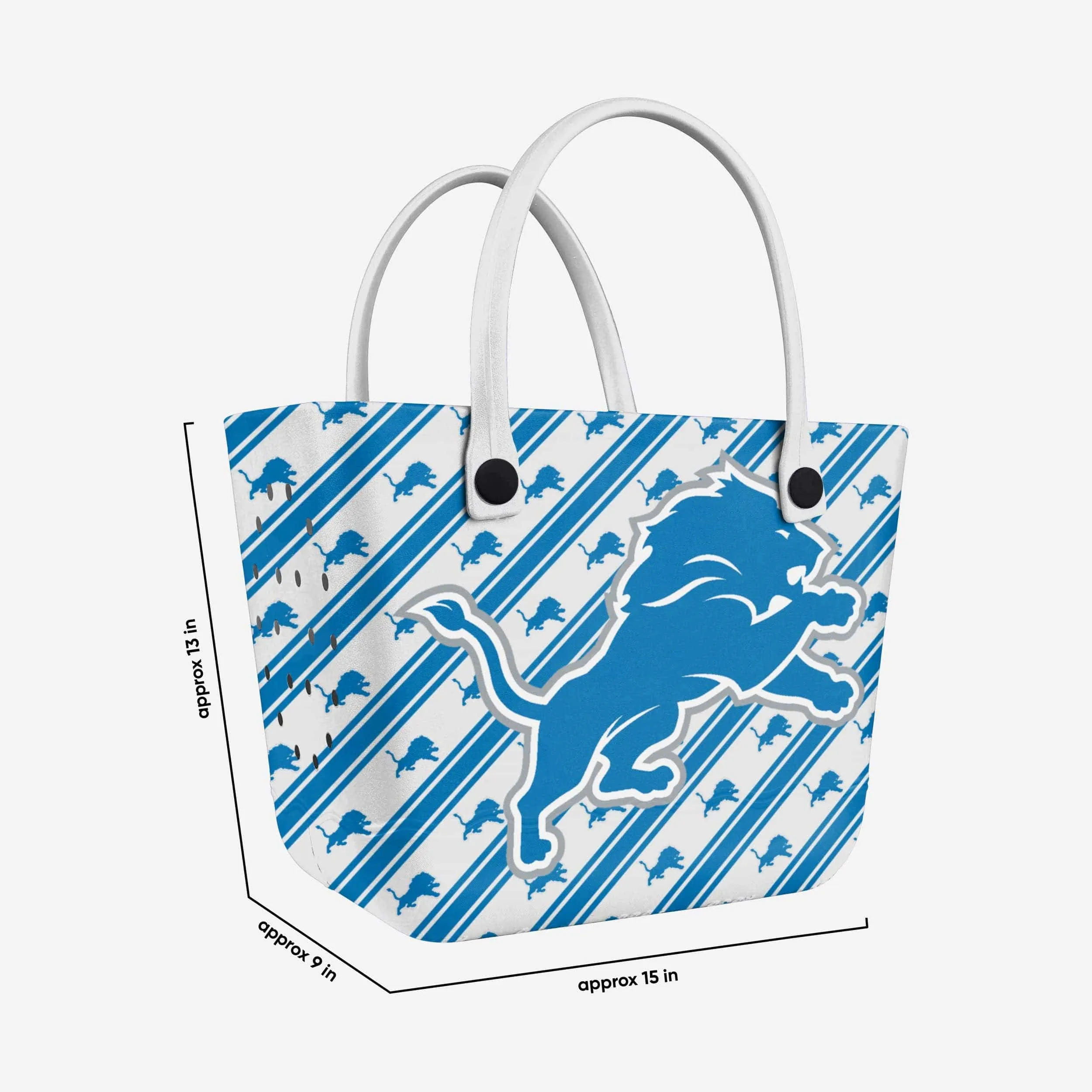 Detroit Lions Big Logo Mini Print Tailgate Tote Bag