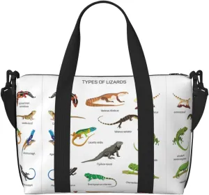 Different Types Of Lizard Printingtravel Gym Bag For Tote Bag Carry On Luggage Sport Duffle