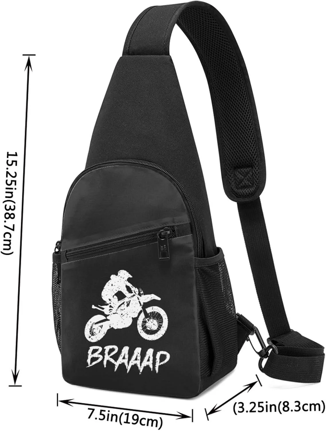 Dirt Bke Motocross American Flag Adjustable Fanny Pack Waist Bag For Travel Sports
