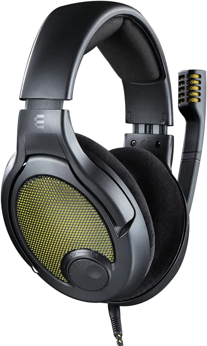 DROP   EPOS PC38X Gaming Headset Noise-Cancelling Microphone with Over-Ear Open-Back Design, Velour Earpads, Compatible with PC, PS4, PS5, Switch, Xbox, Mac, Mobile, and More (Yellow)