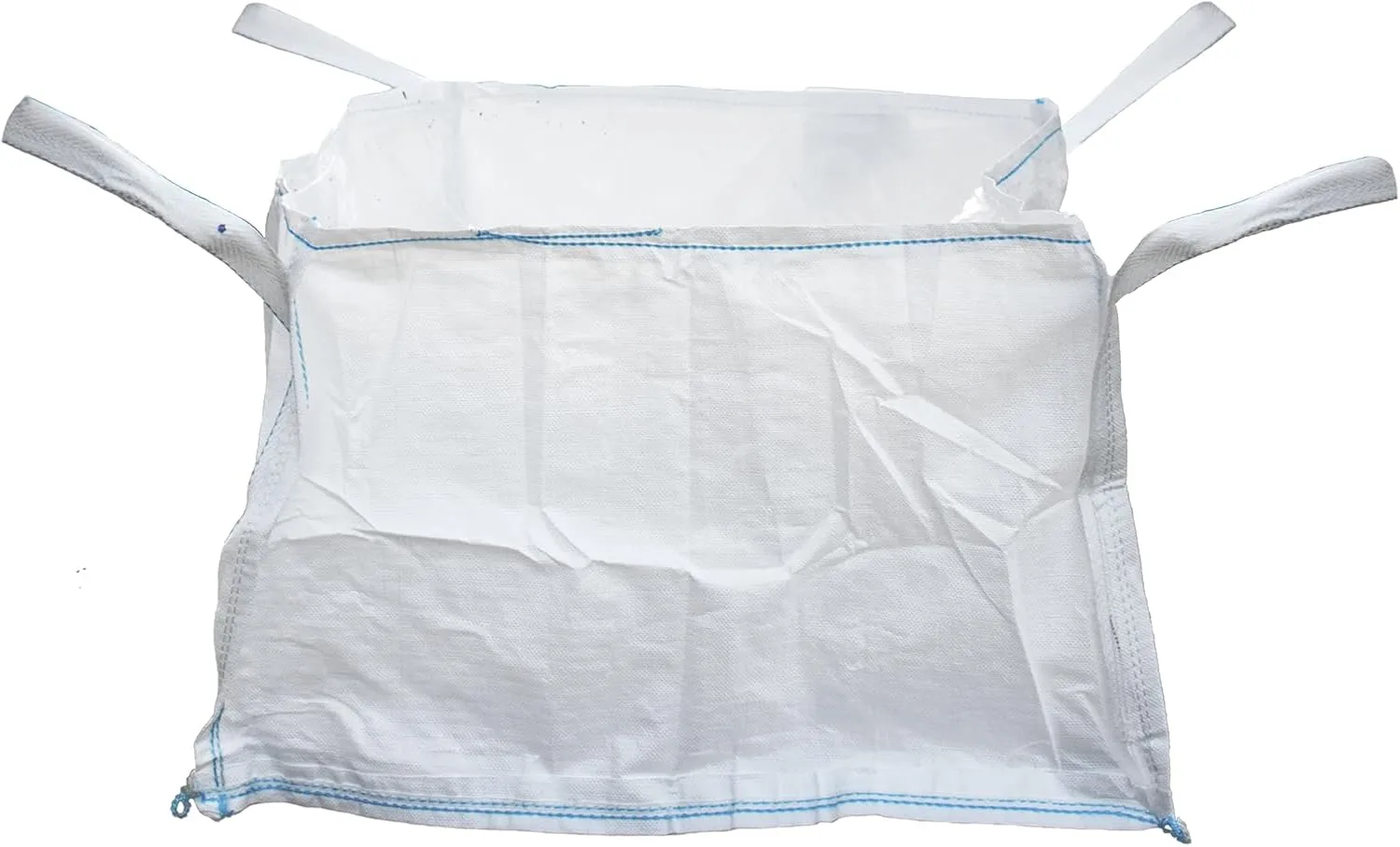 DURASACK Concrete Washout White Bag 130-Gallon Open Top Flat Bottom Woven Polypropylene Construction Demo Contractor Bag with Plastic Liner