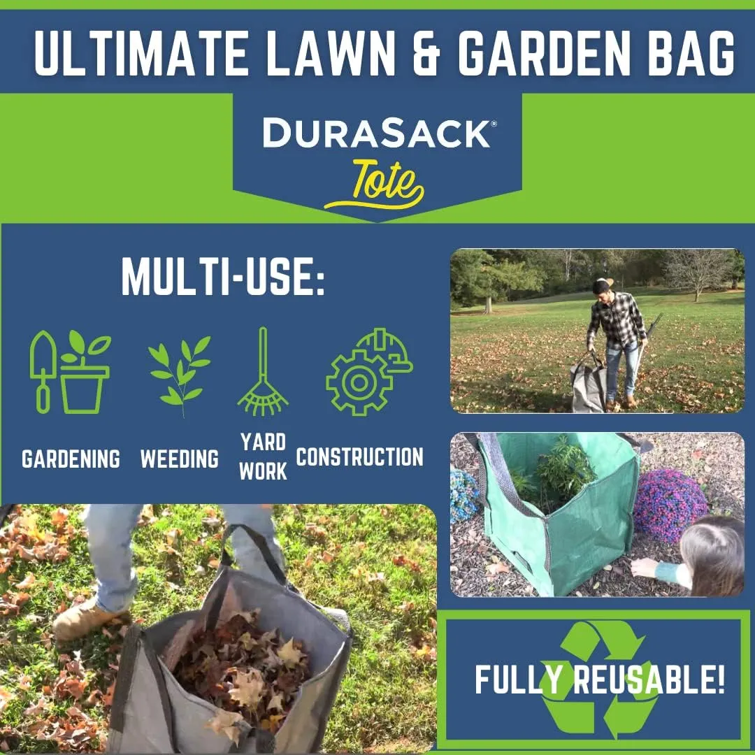 DURASACK Heavy Duty Storage Tote Bag 22-Gallon Rugged Woven Polypropylene Moving Bag, Reusable Self-Standing Design, Holds up to 500 Pounds, Pack of 4, Multicolored