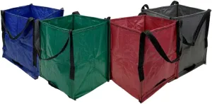 DURASACK Heavy Duty Storage Tote Bag 22-Gallon Rugged Woven Polypropylene Moving Bag, Reusable Self-Standing Design, Holds up to 500 Pounds, Pack of 4, Multicolored