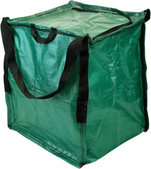 DURASACK Heavy Duty Storage Tote Bag with Zipper Top 22-Gallon Rugged Woven Polypropylene Moving Bag, Reusable Self-Standing Design, Holds up to 500 Pounds, Single, Green