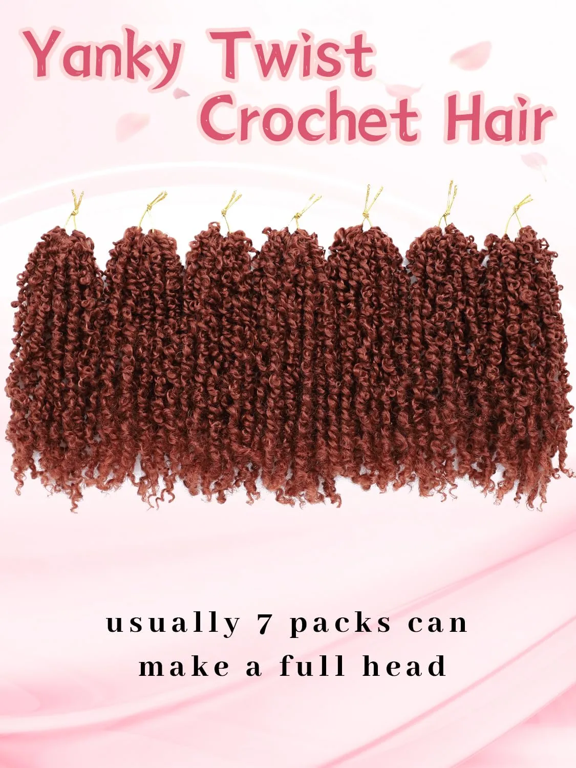 Eacia Yanky Twist Crochet Hair Spring Mini Twist 10 Inch Bohemian Passion Twist Pre Looped Crochet Braids Synthetic Hair Extensions 350