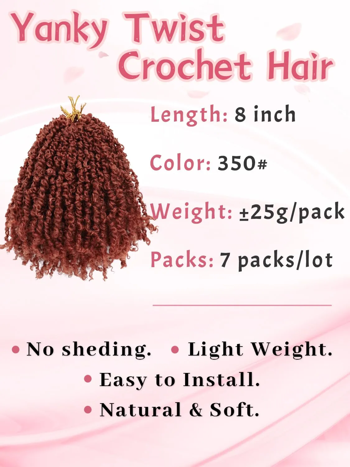 Eacia Yanky Twist Crochet Hair Spring Mini Twist 10 Inch Bohemian Passion Twist Pre Looped Crochet Braids Synthetic Hair Extensions 350