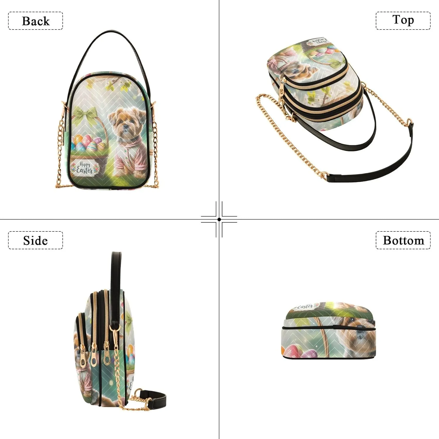 Easter Spring Quilted Purses for Women Trendy Phone Holder Purse Crossbody