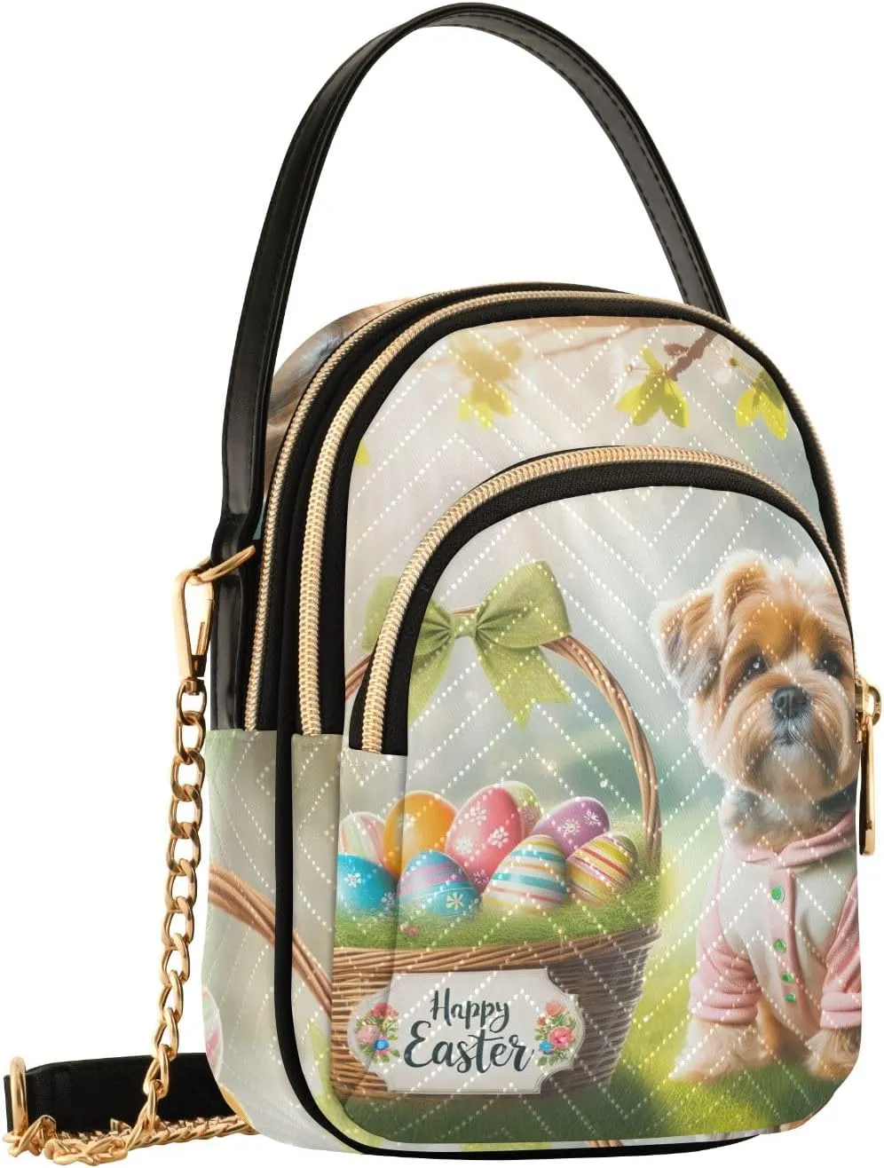 Easter Spring Quilted Purses for Women Trendy Phone Holder Purse Crossbody