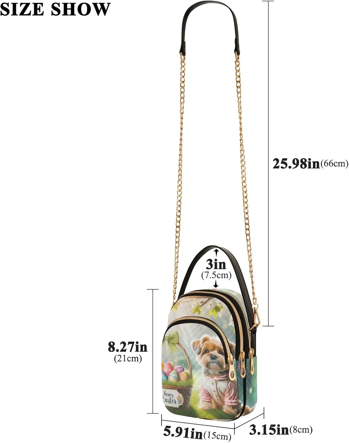 Easter Spring Quilted Purses for Women Trendy Phone Holder Purse Crossbody