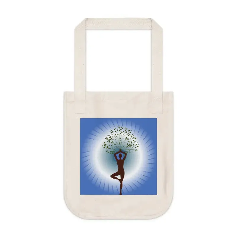 Eco Chic Canvas Tote Bag for Woman Yoga Tree Lovers