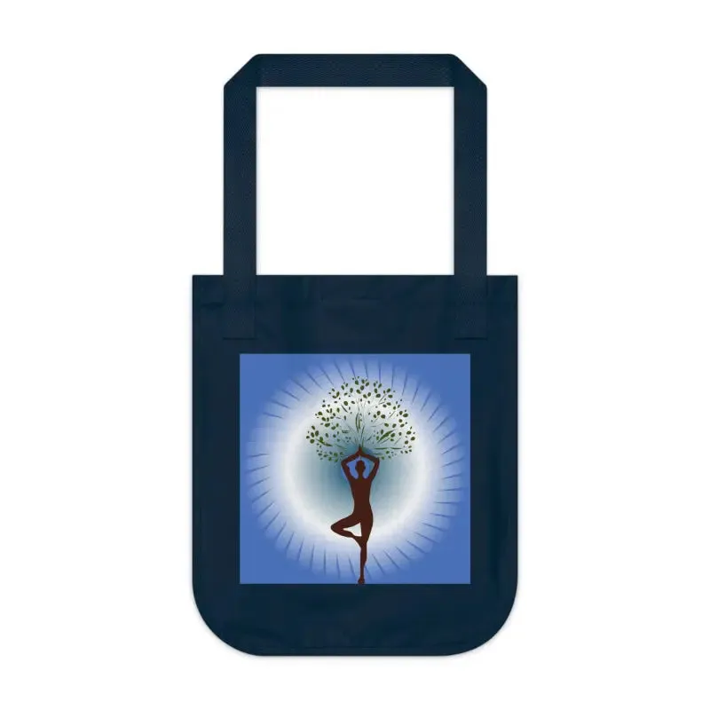 Eco Chic Canvas Tote Bag for Woman Yoga Tree Lovers
