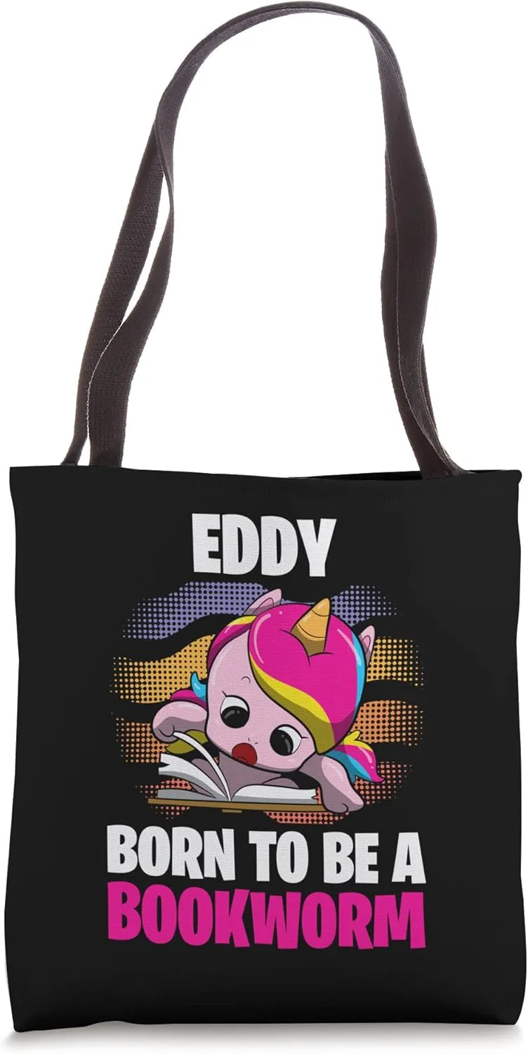 Eddy - Born To Be A Bookworm - Personalized Tote Bag