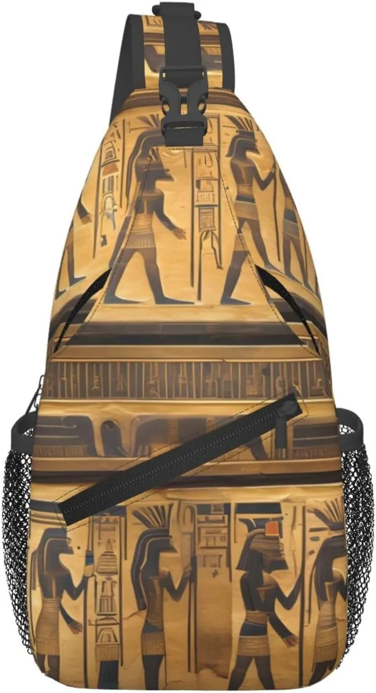 Egypt Hieroglyphics Foldie Crossbody Bag - Anti Theft Crossbody Bags and Small Sling Bags for Men and Women