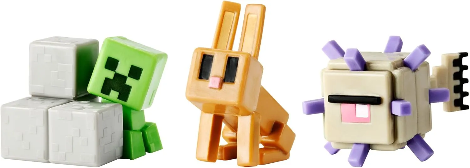 Elder Guardian, Sneaky Creeper & Rabbit Mini Figure (3 Pack)