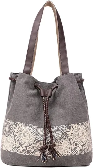 ELEOPTION® Women's Simple Style Vintage Canvas Handbag Shoulder Bag Totes Shopper Hobo Bag For Women Girls Students