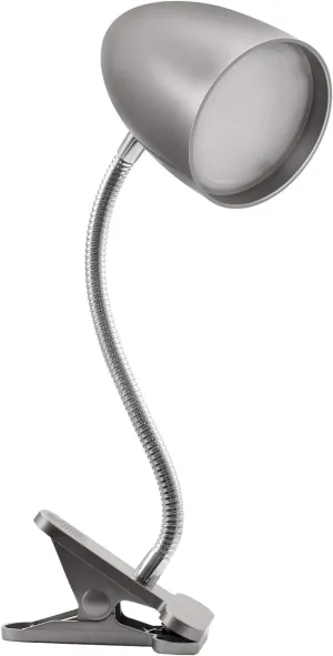 ENERGETIC SMARTER LIGHTING Desk lamp with Clamp, Non-Dimmable Clip Light for Bed and Desk, 4000K Cool White, 3.5W 240 LM Flexible Gooseneck lamp, Eye Protection, ETL Listed