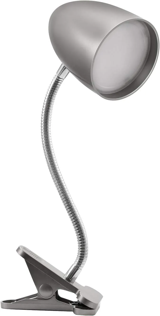 ENERGETIC SMARTER LIGHTING Desk lamp with Clamp, Non-Dimmable Clip Light for Bed and Desk, 4000K Cool White, 3.5W 240 LM Flexible Gooseneck lamp, Eye Protection, ETL Listed