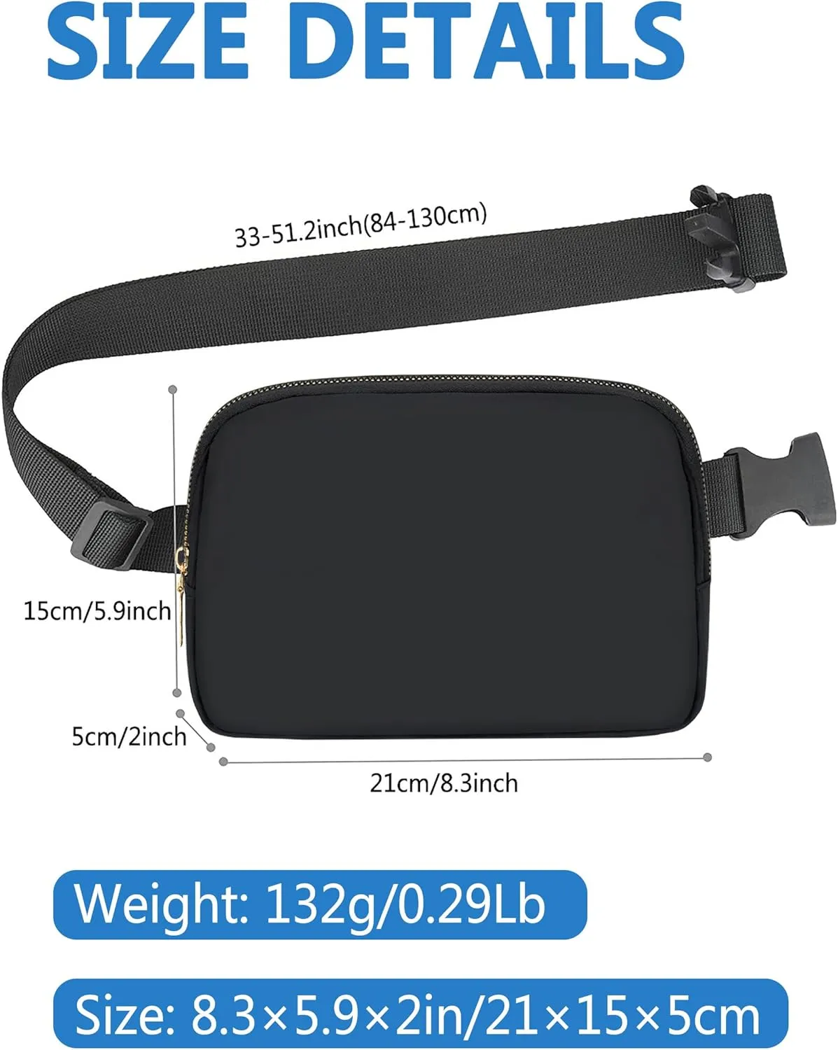 Everywhere Belt Bag for Women Men, Fashion Mini Waist Pack Lightweight Crossbody Bags with Adjustable Strap, Small Fanny Packs for Run, Travel, Outdoor Cycling, Shopping (Light Purple)