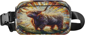 Exnundod Fanny Packs for Women & Men Highland Cow Scotland, Waist Pack Cartoon Crossbody Bags Belt Adjustable Strap for Running Hiking Workout