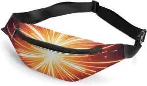 Explosion Firework 3D Belt Bag with Adjustable Strap, Lightweight Travel Crossbody Bags, Hands-Free Mini Fanny Packs in Running Gym