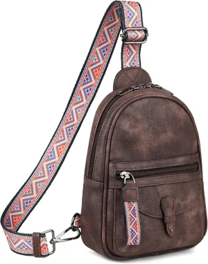 FADEON Small Sling Bag for Women - Mini Crossbody Bag - Designer Sling Purse Cute PU Leather Shoulder Bags