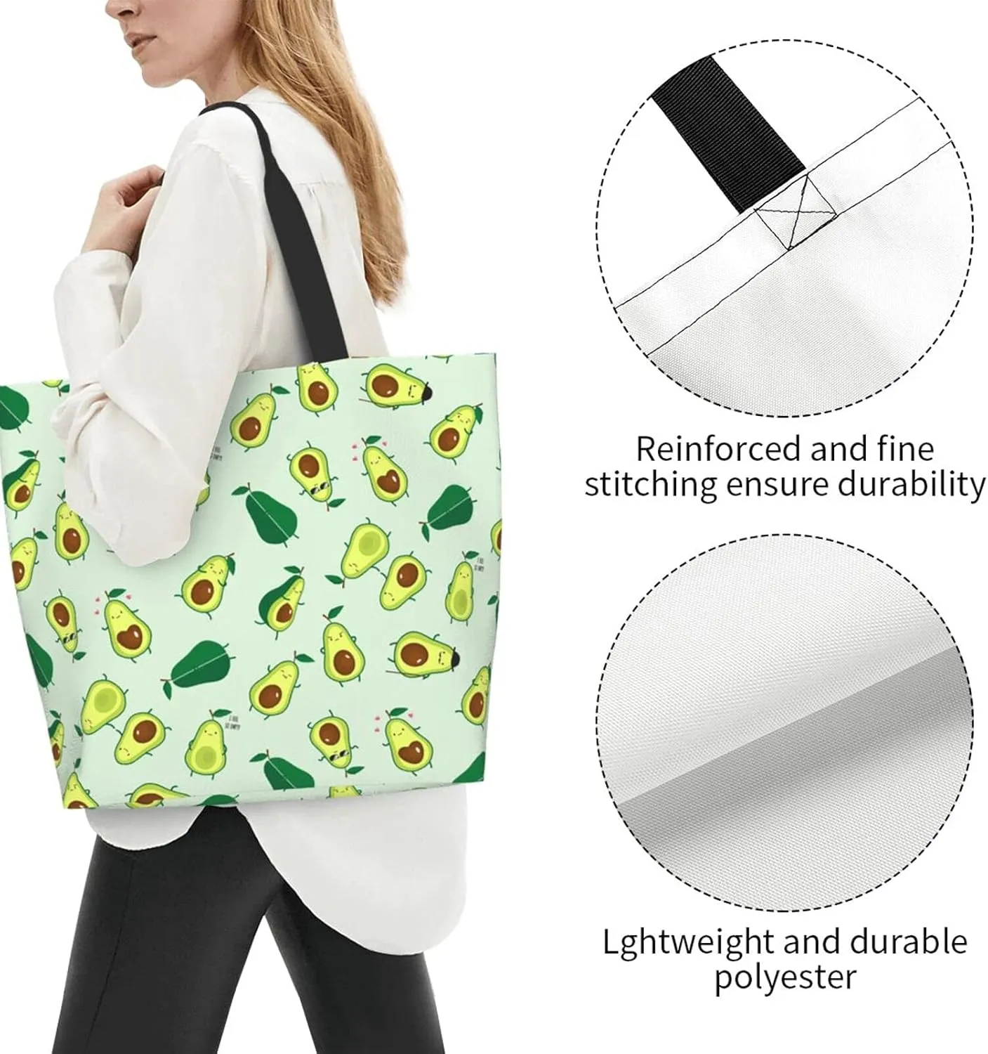 Famame Canvas Tote Bag Large Women Casual Shoulder Bag Handbag Reusable Multipurpose Shopping Grocery Bag For Outdoors…