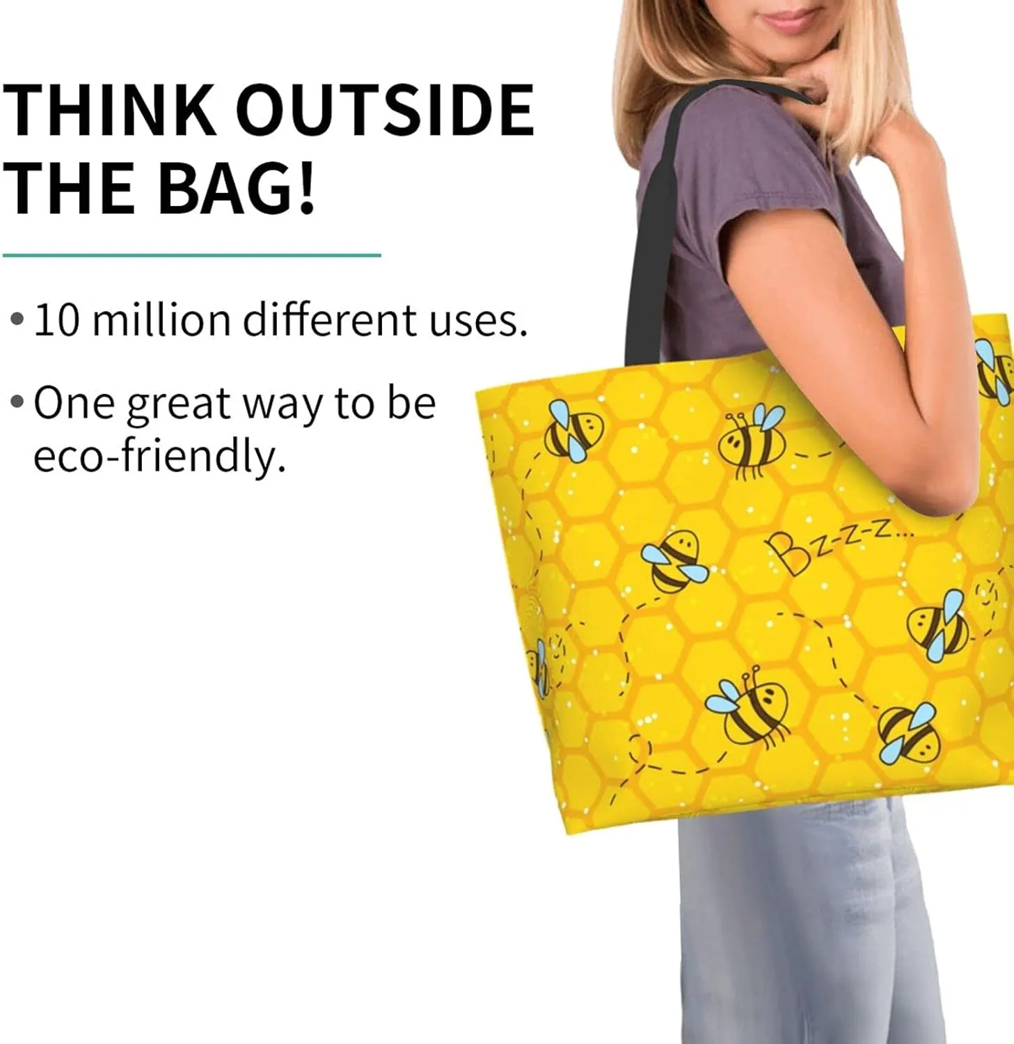 Famame Canvas Tote Bag Large Women Casual Shoulder Bag Handbag Reusable Multipurpose Shopping Grocery Bag For Outdoors…
