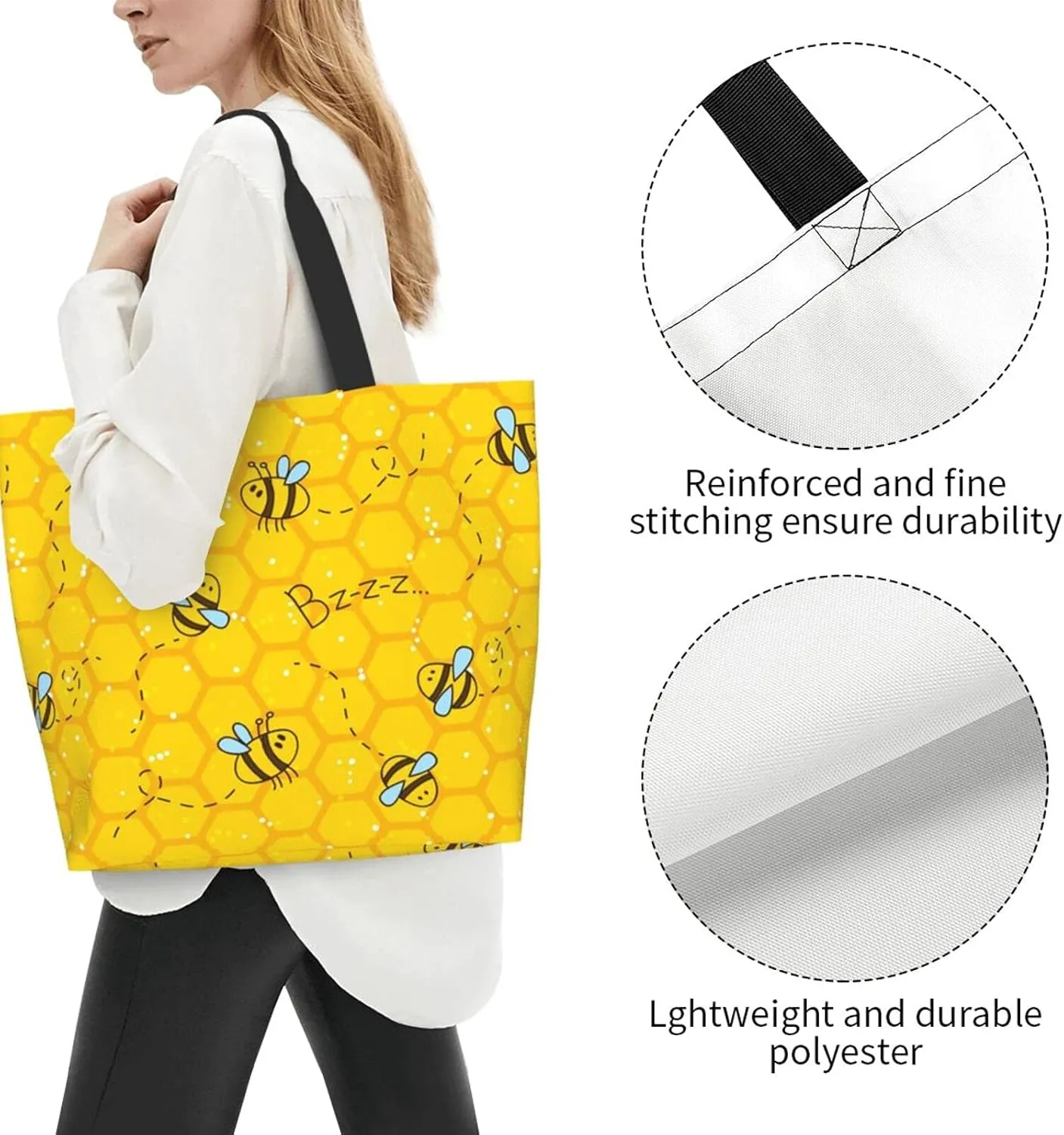 Famame Canvas Tote Bag Large Women Casual Shoulder Bag Handbag Reusable Multipurpose Shopping Grocery Bag For Outdoors…