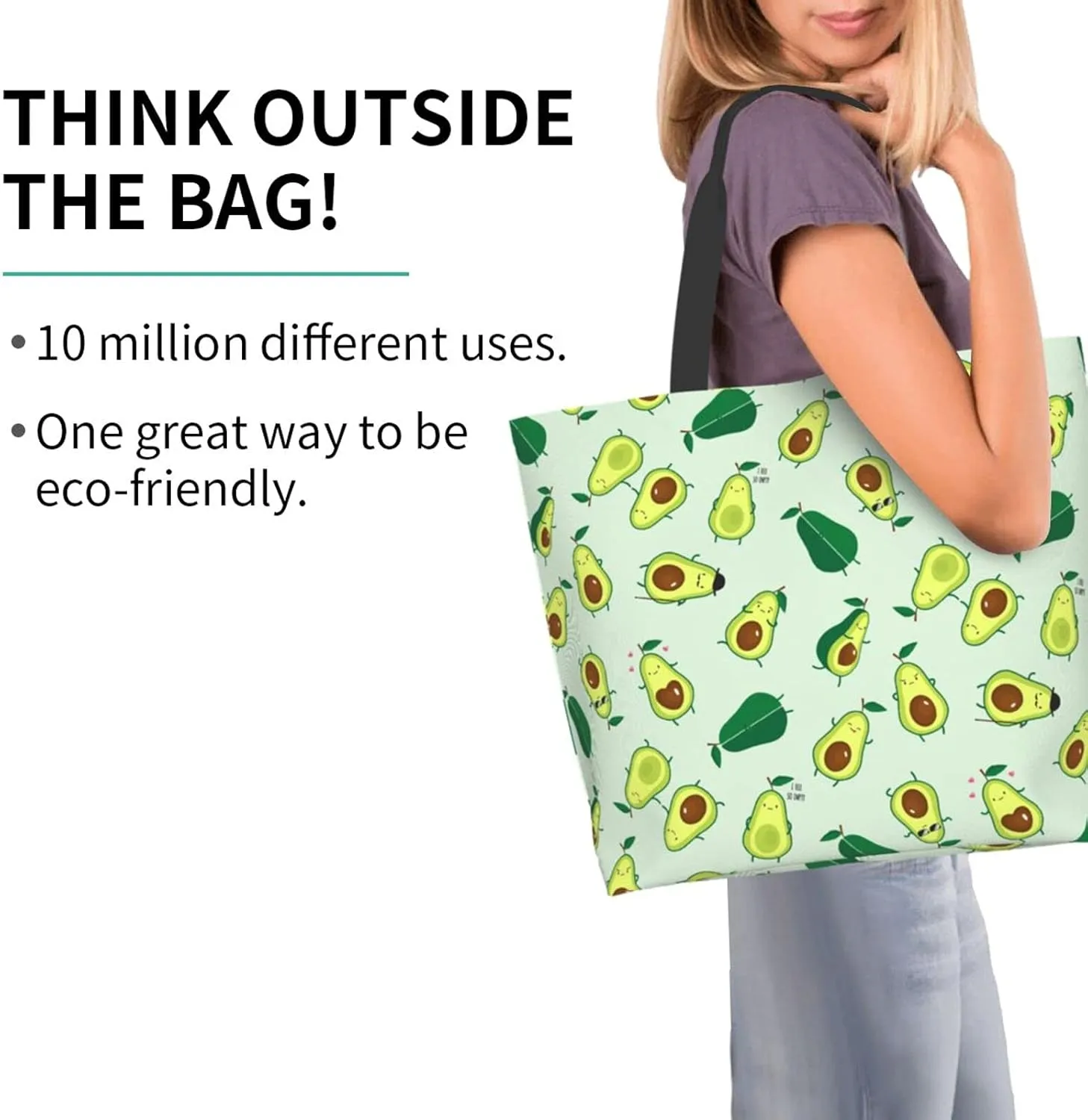 Famame Canvas Tote Bag Large Women Casual Shoulder Bag Handbag Reusable Multipurpose Shopping Grocery Bag For Outdoors…