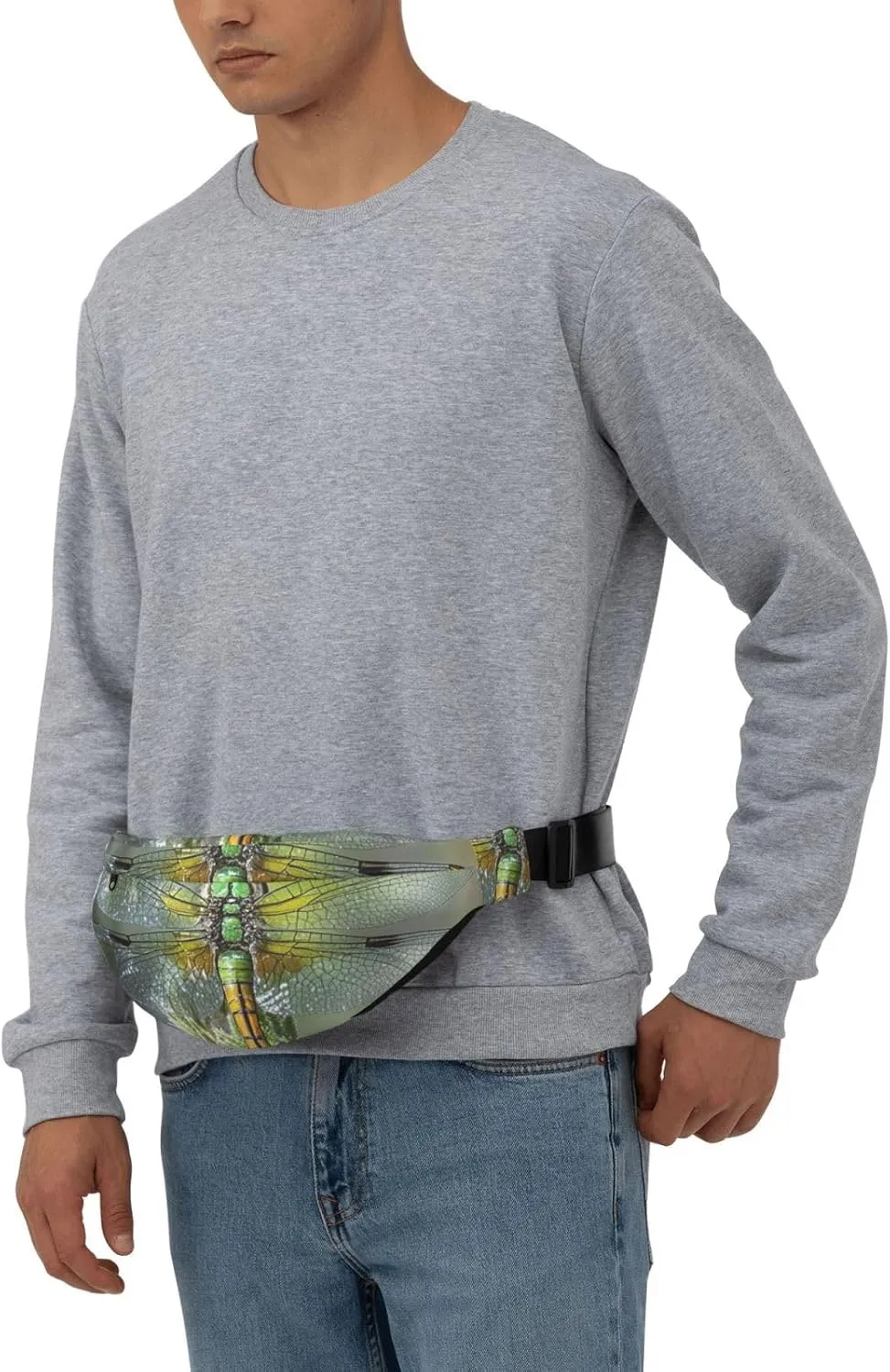 Fanny Pack Belt Bag for Women Men Waterproof Waist Pack Merry Christmas Snowman Waist Bag with Adjustable Strap, Jewel Dragonfly, One Size