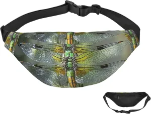 Fanny Pack Belt Bag for Women Men Waterproof Waist Pack Merry Christmas Snowman Waist Bag with Adjustable Strap, Jewel Dragonfly, One Size