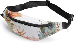 Fanny Pack for Men Women Belt Bag Garland on White Background Crossbody Waist Pack for Travel Walking Running Bum Bags, 36*15cm, style-1